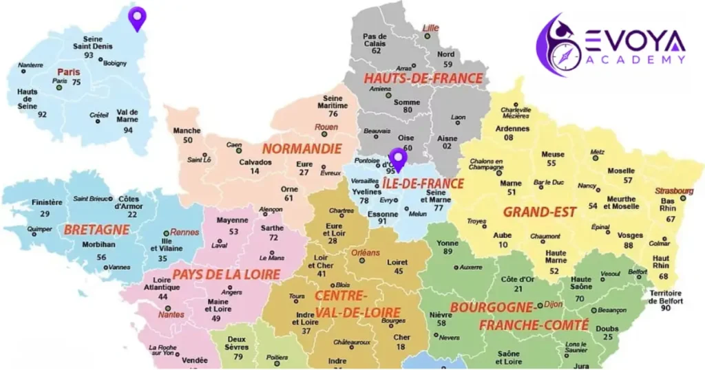Localisation du CFA Evoya Academy